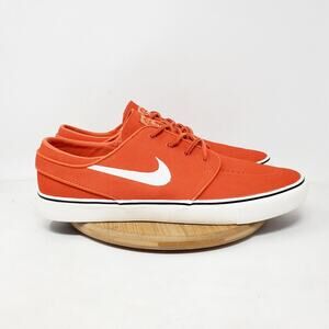 Nike SB Stefan Janoski Shoes Mens 11 Orange Suede Lace Up Low Skate Sneakers